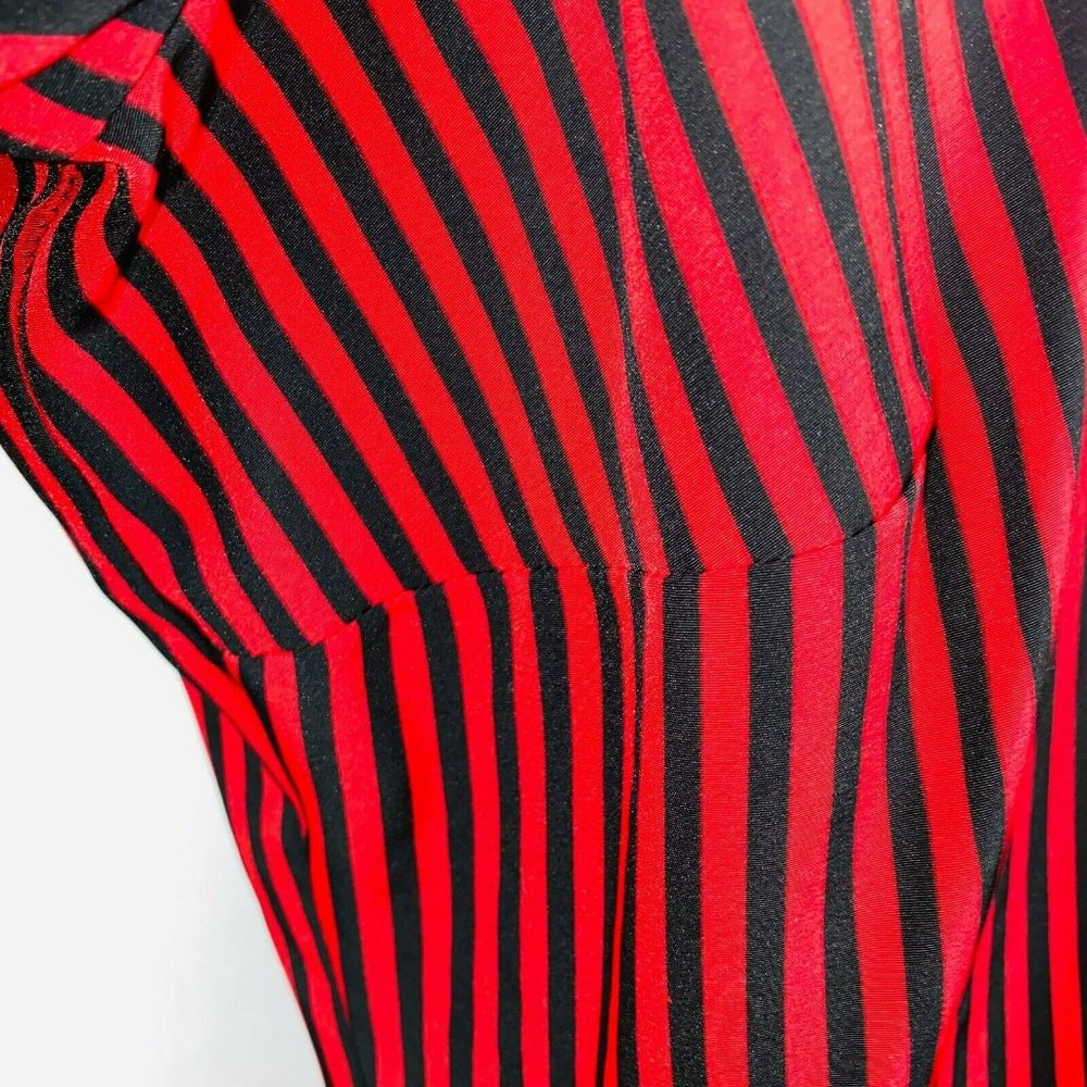 Notations Womens 2x Plus Polyester Red Black Stri… - image 4